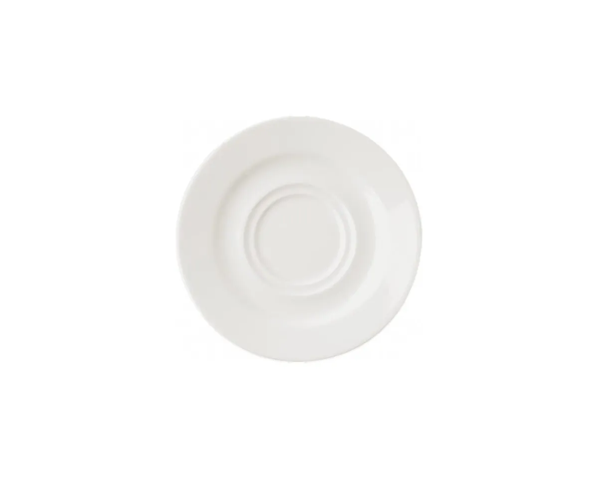 Sous-tasse à déjeuner rond ivoire porcelaine vitrifiée Banquet - RAK Best