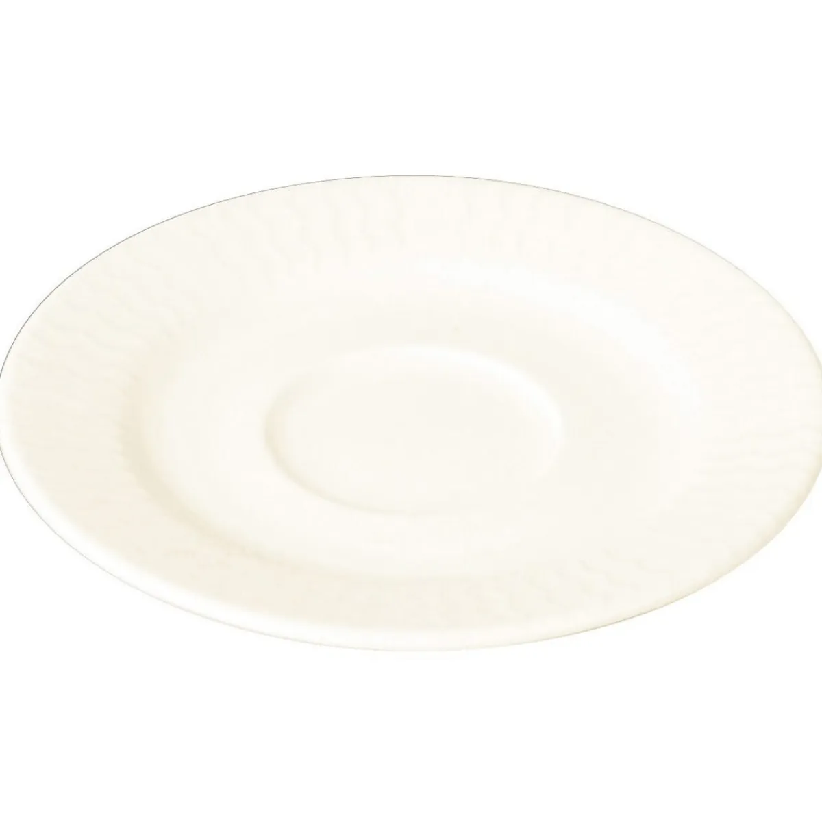 Sous-tasse à déjeuner rond ivoire porcelaine vitrifiée Ø 15 cm Ondine - RAK Outlet
