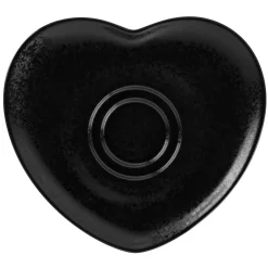 Sous tasse double empreinte noir porcelaine 16 cm  Cliché - RAK Discount