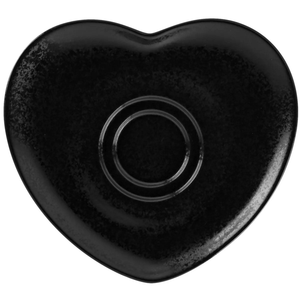 Sous tasse double empreinte noir porcelaine 16 cm Cliché - RAK Discount