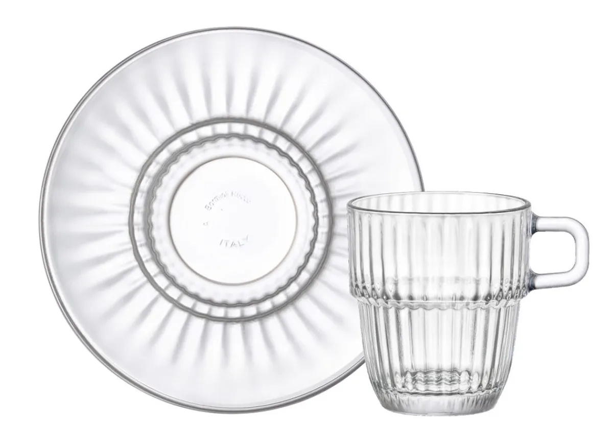 BORMIOLI ROCCO Sous-tasse double expresso transparent verre trempé Ø 14 cm Barshine New