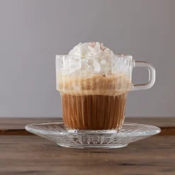 BORMIOLI ROCCO Sous-tasse double expresso transparent verre trempé Ø 14 cm Barshine New