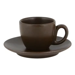 Sous tasse à espresso brun porcelaine vitrifiée Ø 12,5 cm Genesis - RAK Sale
