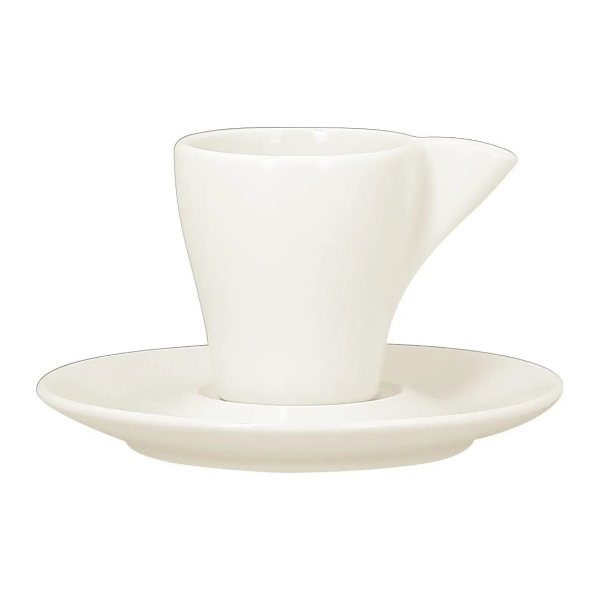 RAK Sous tasse à espresso ivoire porcelaine vitrifiée Ø 12 cm Swirls