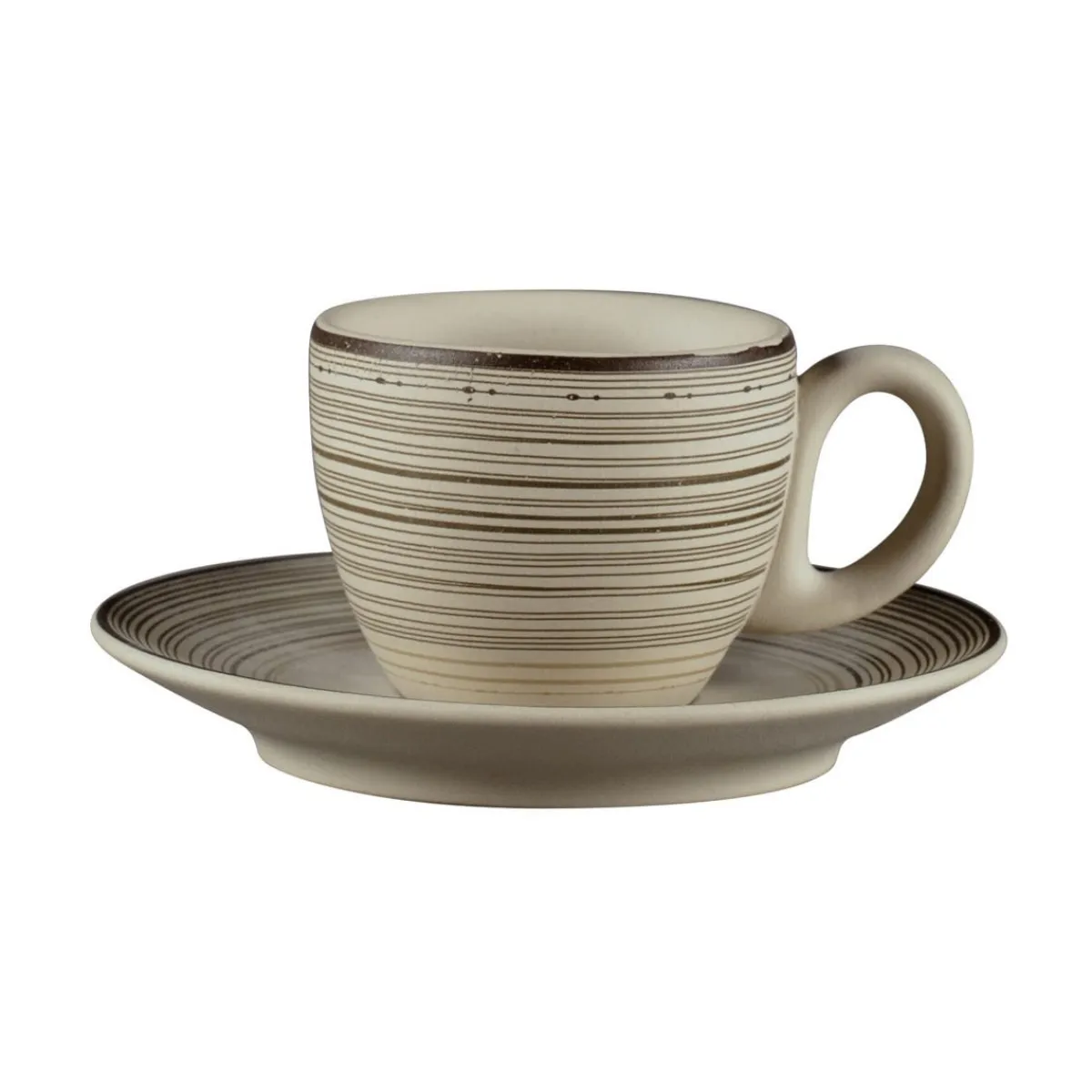 RAK Sous tasse à espresso rond Argila Décor Larissa porcelaine Ø 12,5 cm Earth Clearance