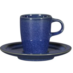 RAK Sous tasse à espresso rond bleu porcelaine vitrifiée Ø 13 cm stone Ease Hot