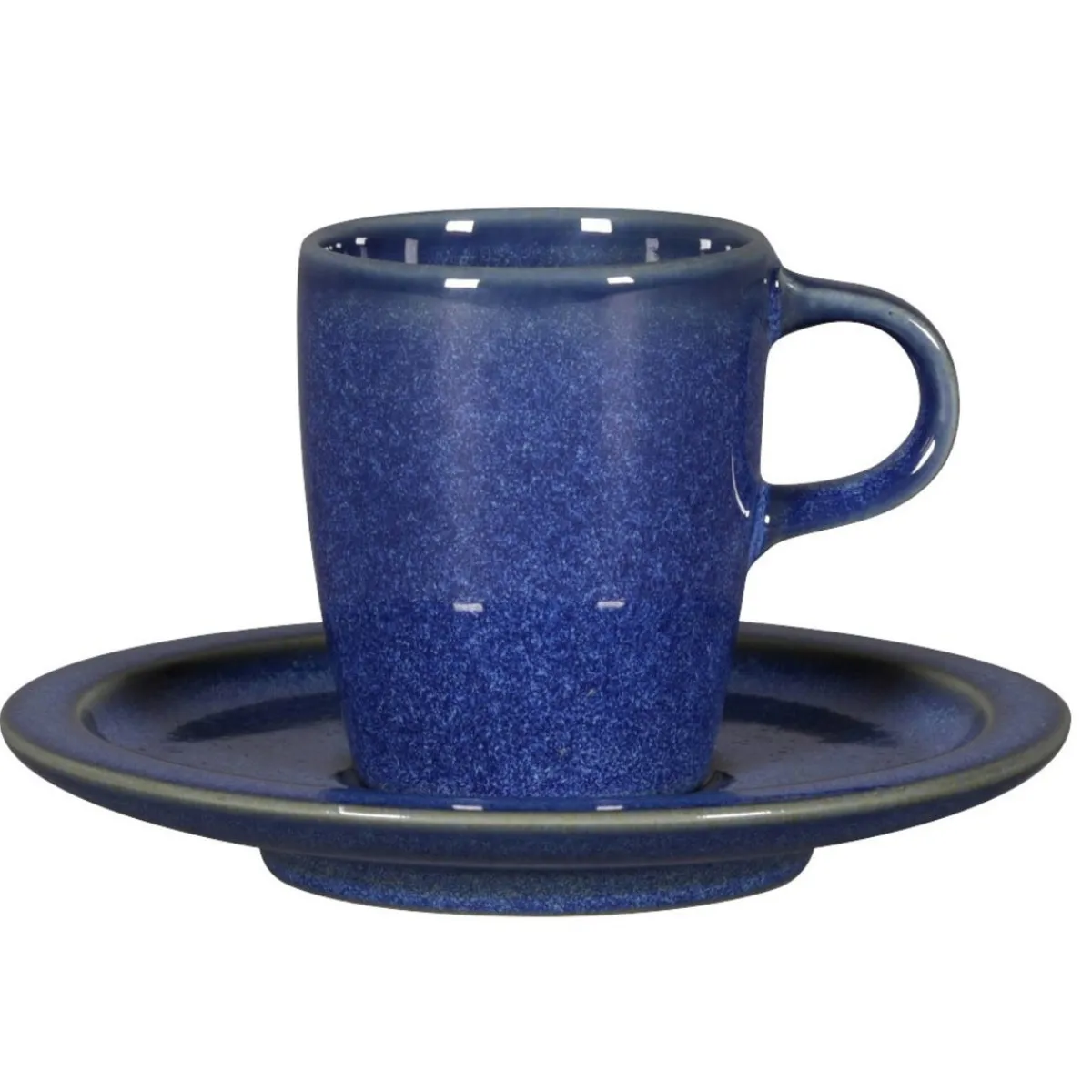 RAK Sous tasse à espresso rond bleu porcelaine vitrifiée Ø 13 cm stone Ease Hot