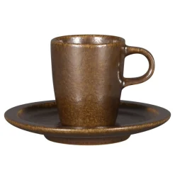 RAK Sous tasse à espresso rond bronze porcelaine vitrifiée Ø 13 cm stone Ease Online