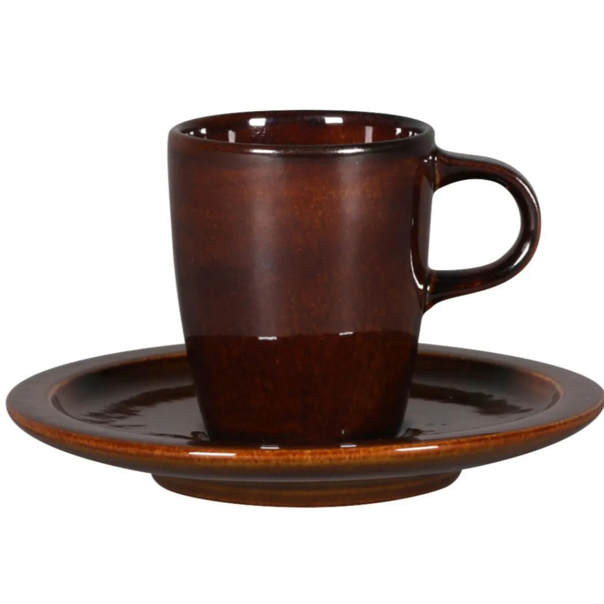 RAK Sous tasse à espresso rond cuivre porcelaine vitrifiée Ø 13 cm stone Ease Hot