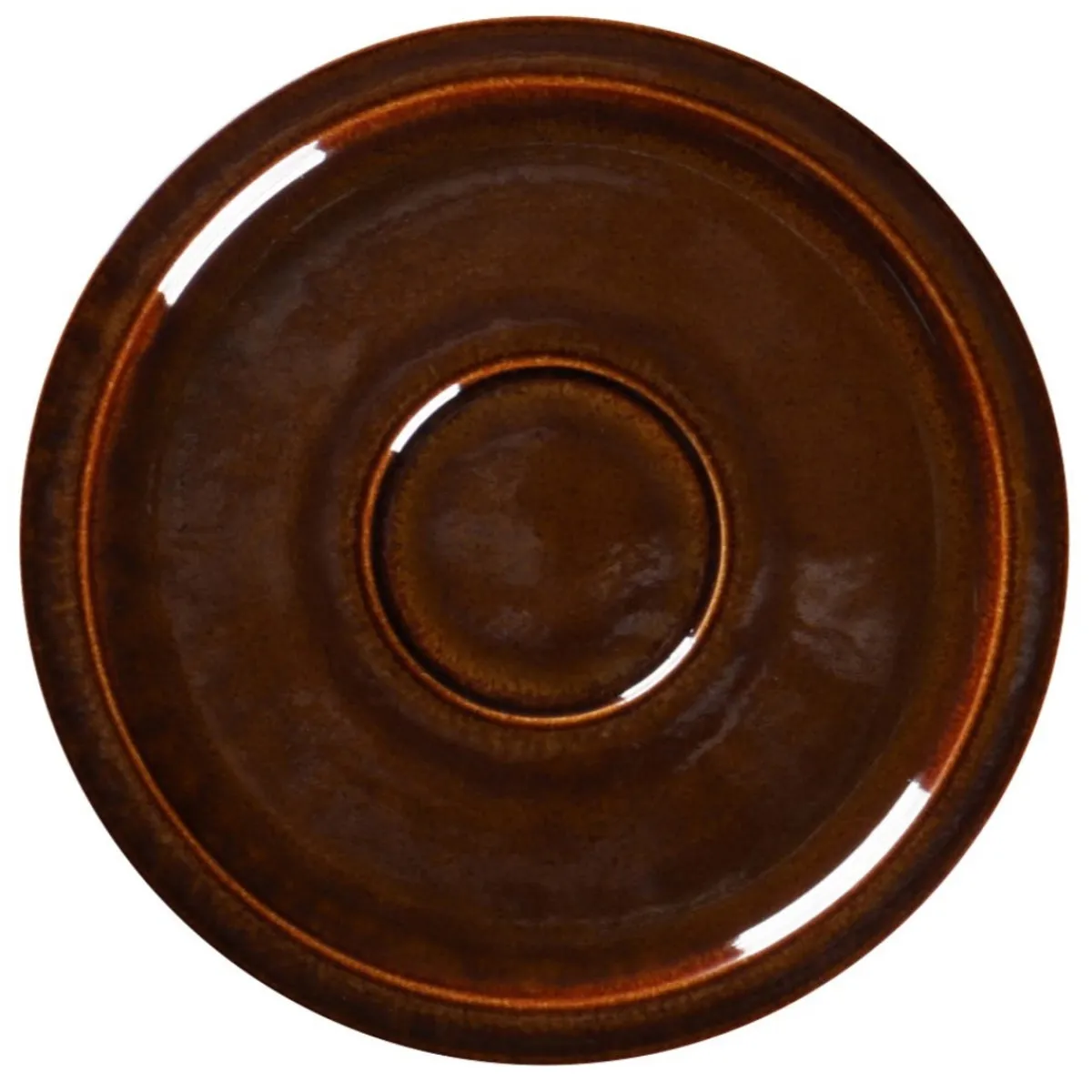 RAK Sous tasse à espresso rond cuivre porcelaine vitrifiée Ø 13 cm stone Ease Hot