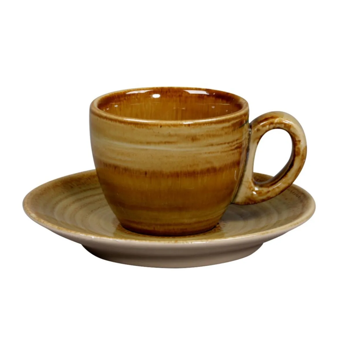 RAK Sous tasse à espresso rond Garnet porcelaine vitrifiée Ø 12,5 cm stone Spot Best