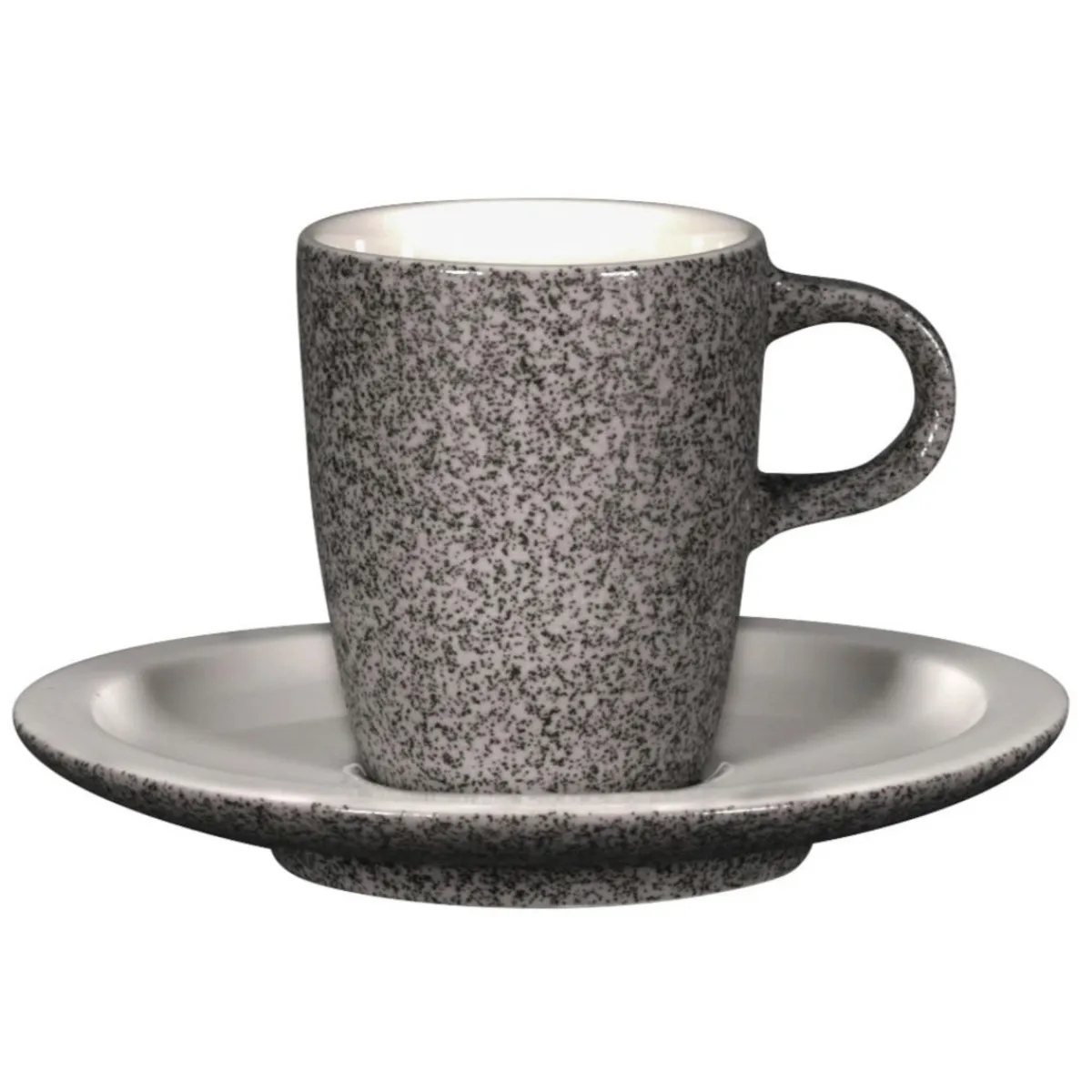 Sous tasse à espresso rond gris porcelaine vitrifiée Ø 13 cm stone Ease - RAK Discount