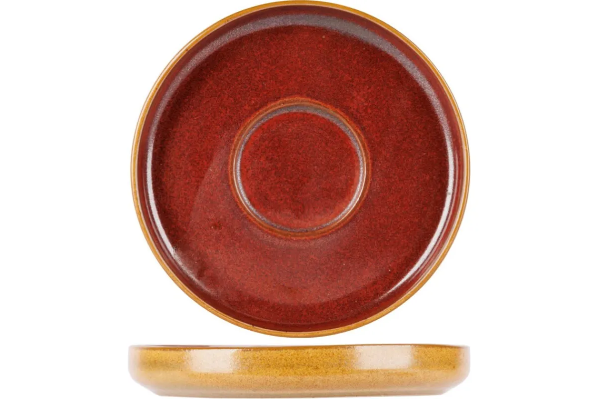 PROOF Sous tasse à espresso rond jaune porcelaine Ø 11 cm Elements Mustard Clearance