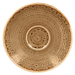 RAK Sous tasse à espresso rond marron porcelaine vitrifiée Ø 12,5 cm Twirl Discount