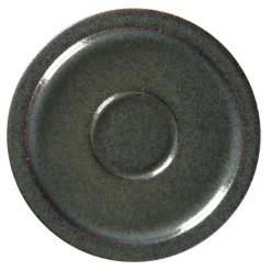 Sous tasse à espresso rond noir porcelaine vitrifiée Ø 13 cm stone Ease - RAK New