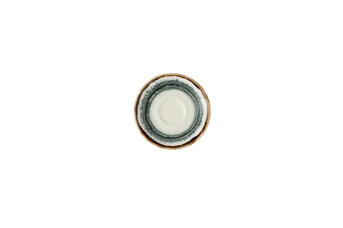 DUDSON Sous tasse à expresso Natural porcelaine vitrifiée Ø 11,8 cm Flare Hot