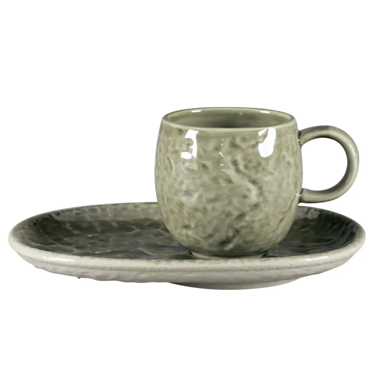 RAK Sous-tasse à expresso ovale steel porcelaine vitrifiée 15 cm Krush Online