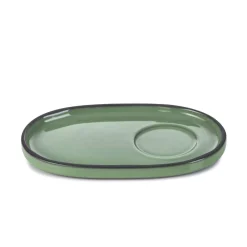 Sous-tasse à expresso ovale vert porcelaine culinaire 13,5 cm Caractère - REVOL Sale