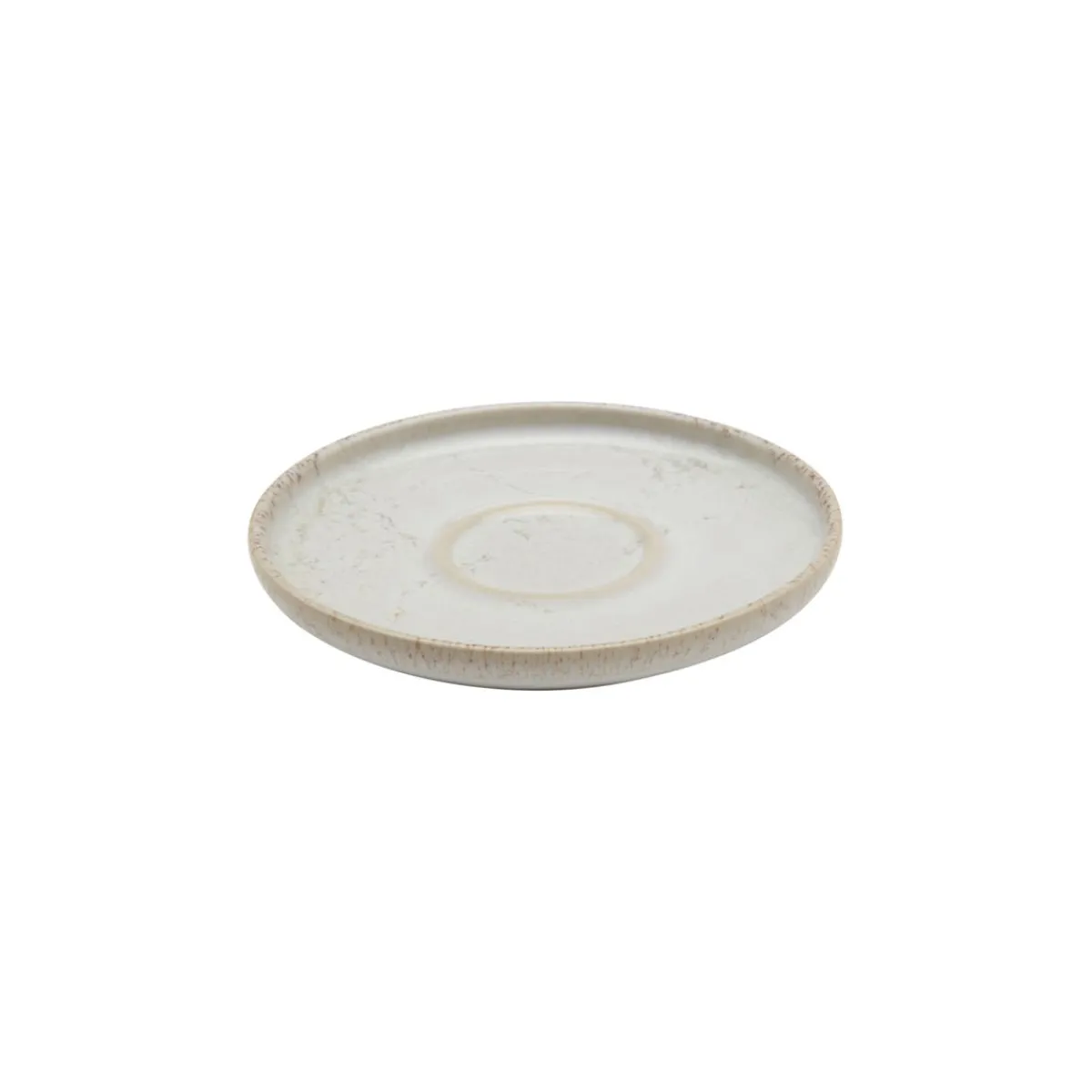 ACCOLADE Sous tasse expresso rond beige grès émaillé Ø 12 cm Sand Discount