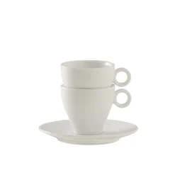 PRO.MUNDI Sous-tasse à expresso rond blanc porcelaine Ø 12 cm Slim O Hot
