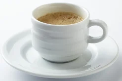 Aucune Sous-tasse à expresso rond blanc porcelaine Ø 12,5 cm Ruby Hot