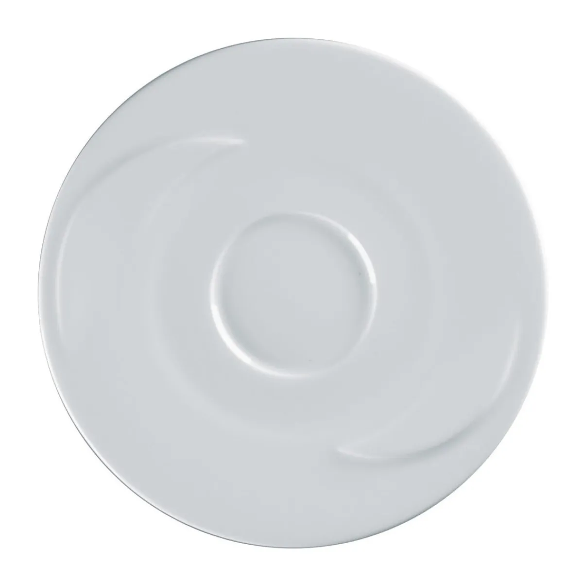 Sous-tasse à expresso rond blanc porcelaine vitrifiée Ø 13 cm Delissea - RAK Hot