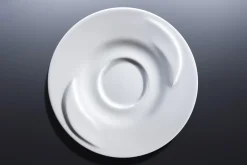 Sous-tasse à expresso rond blanc porcelaine vitrifiée Ø 13 cm Delissea - RAK Hot