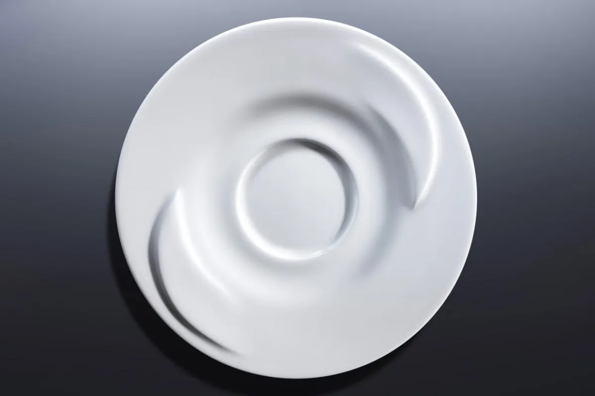 Sous-tasse à expresso rond blanc porcelaine vitrifiée Ø 13 cm Delissea - RAK Hot