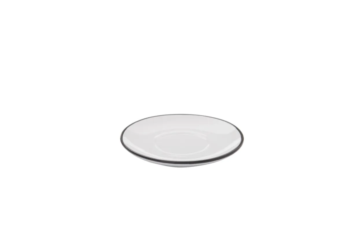 PRO.MUNDI Sous-tasse à expresso rond blanc grès émaillé Ø 11 cm Bistrot Clearance
