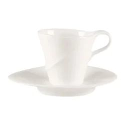 RAK Sous tasse à expresso rond blanc porcelaine bone china 11,8 cm Pose