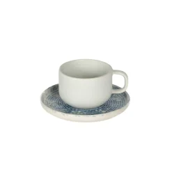 Sous tasse expresso rond bleu grès émaillé Ø 12 cm Ice - ACCOLADE Clearance