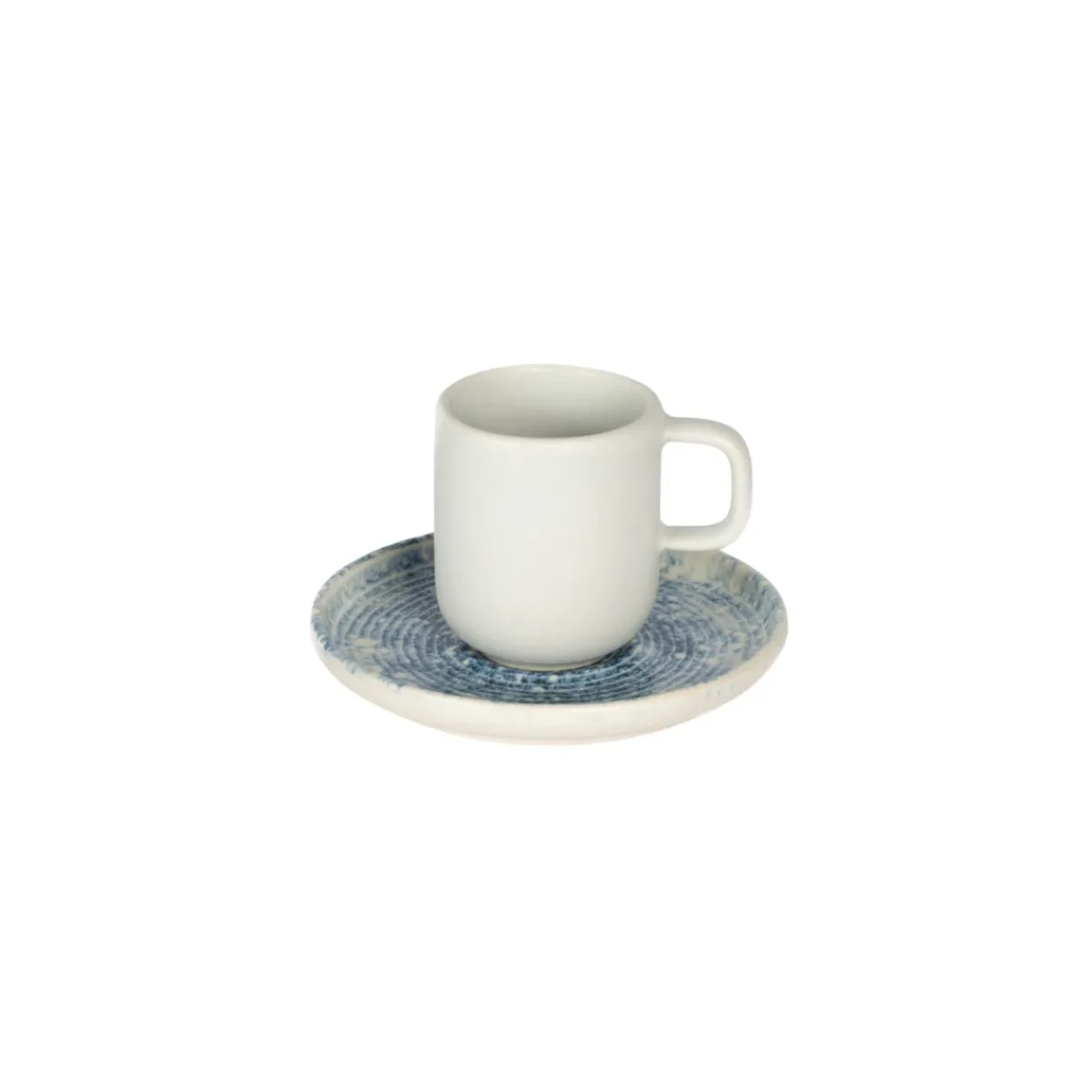 Sous tasse expresso rond bleu grès émaillé Ø 12 cm Ice - ACCOLADE Clearance