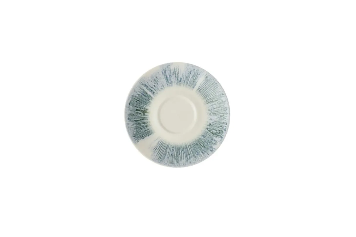 CHURCHILL Sous tasse à expresso rond Blue porcelaine vitrifiée Ø 11,8 cm Lyra Sale