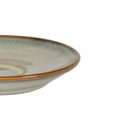 PRO.MUNDI Sous tasse à expresso rond gris bleu porcelaine Ø 12 cm Serena Clearance