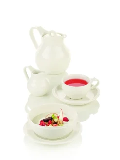 Sous-tasse à expresso rond ivoire porcelaine vitrifiée Ø 13 cm Anna - RAK Online