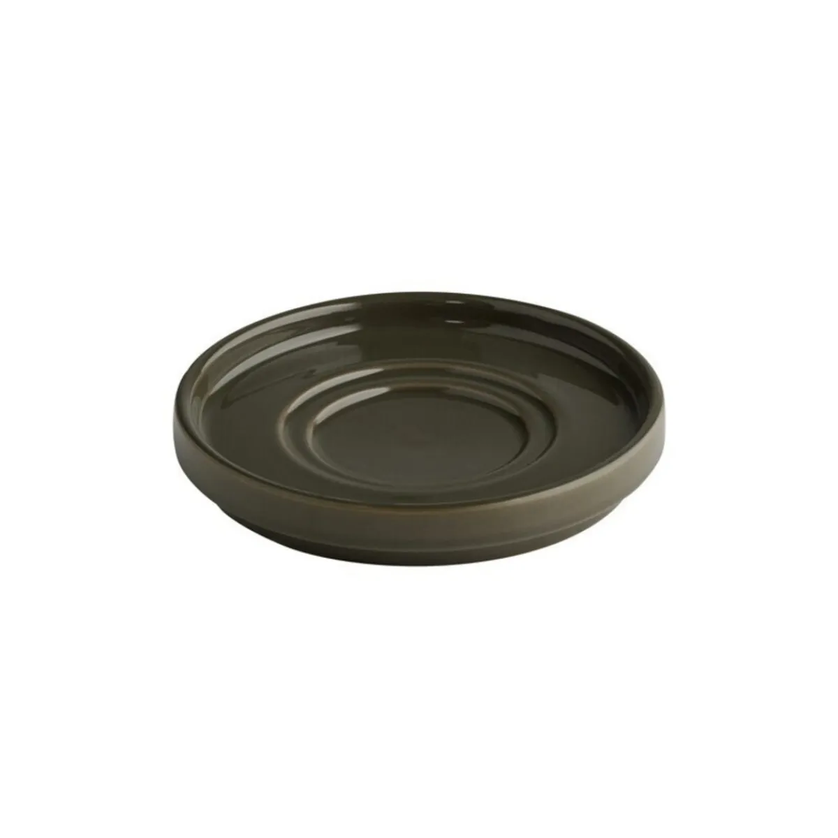 Sous-tasse expresso rond marron porcelaine Ø 12,5 cm The Grid - APS Best
