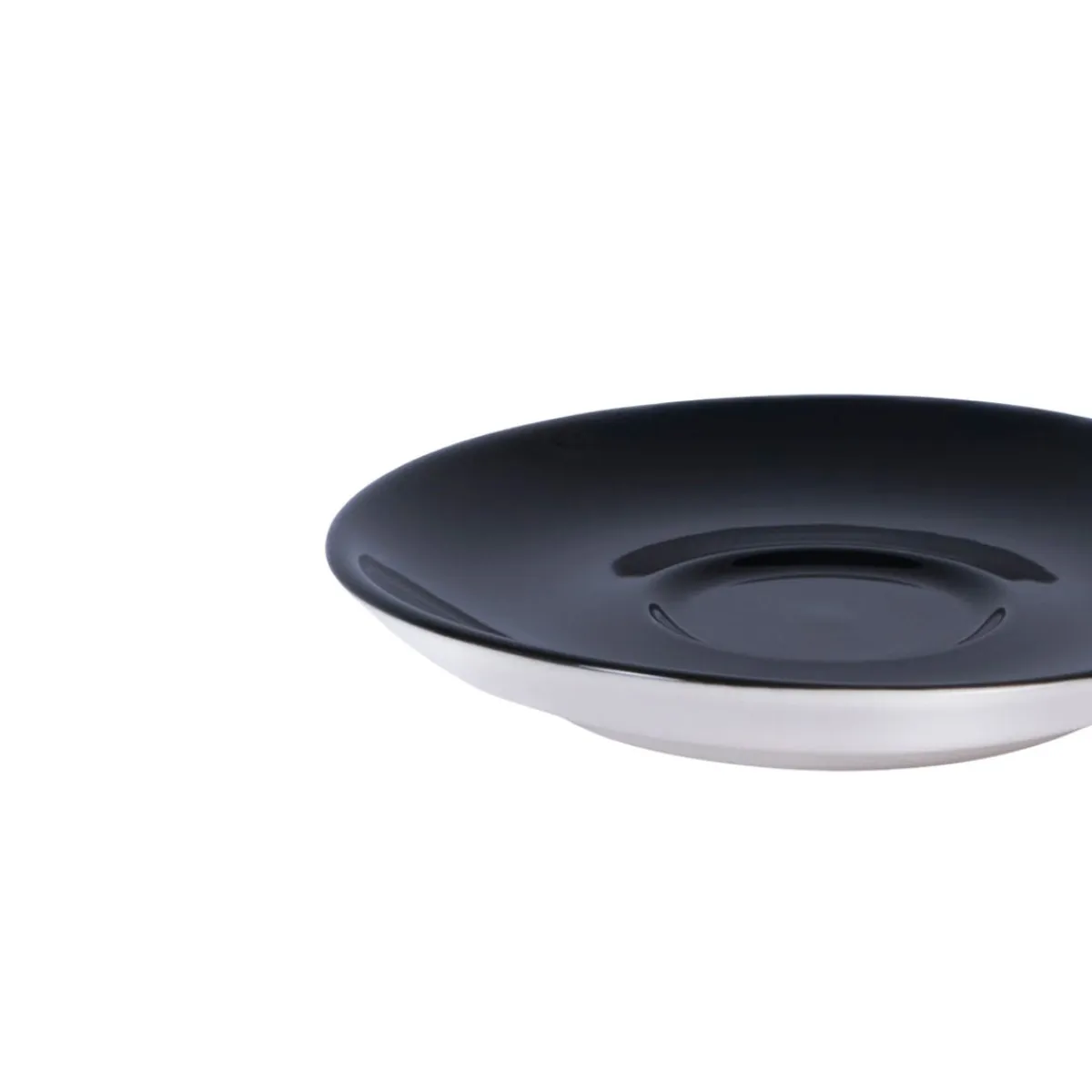 Sous-tasse à expresso rond noir porcelaine Ø 12 cm Emotions - PRO.MUNDI Outlet