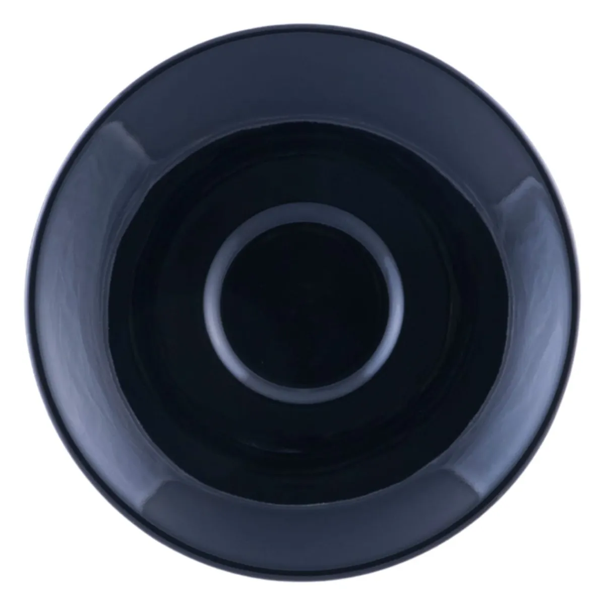 Sous-tasse à expresso rond noir porcelaine Ø 12 cm Emotions - PRO.MUNDI Outlet