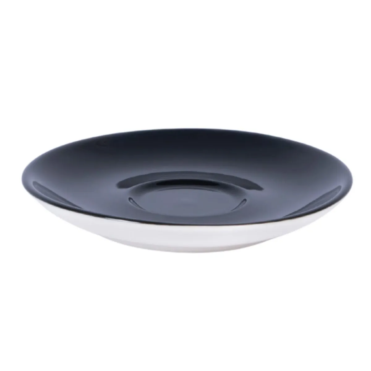 Sous-tasse à expresso rond noir porcelaine Ø 12 cm Emotions - PRO.MUNDI Outlet