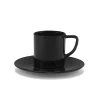 Sous-tasse à expresso rond noir mélamine Ø 11,5 cm Prestige - PLATEX Hot