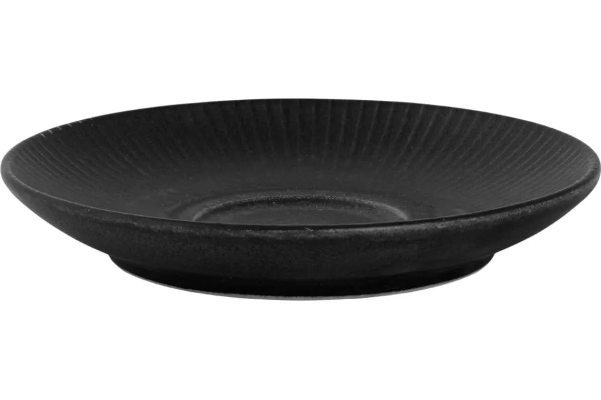 Sous tasse à expresso rond noir porcelaine Ø 11,5 cm Tonati - PROOF Hot