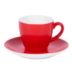 PRO.MUNDI Sous-tasse à expresso rond rouge porcelaine Ø 12 cm Emotions Clearance