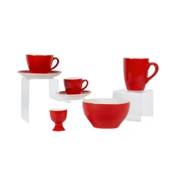 PRO.MUNDI Sous-tasse à expresso rond rouge porcelaine Ø 12 cm Emotions Clearance