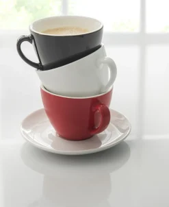 PRO.MUNDI Sous-tasse à expresso rond rouge porcelaine Ø 12 cm Emotions Clearance