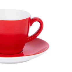 PRO.MUNDI Sous-tasse à expresso rond rouge porcelaine Ø 12 cm Emotions Clearance