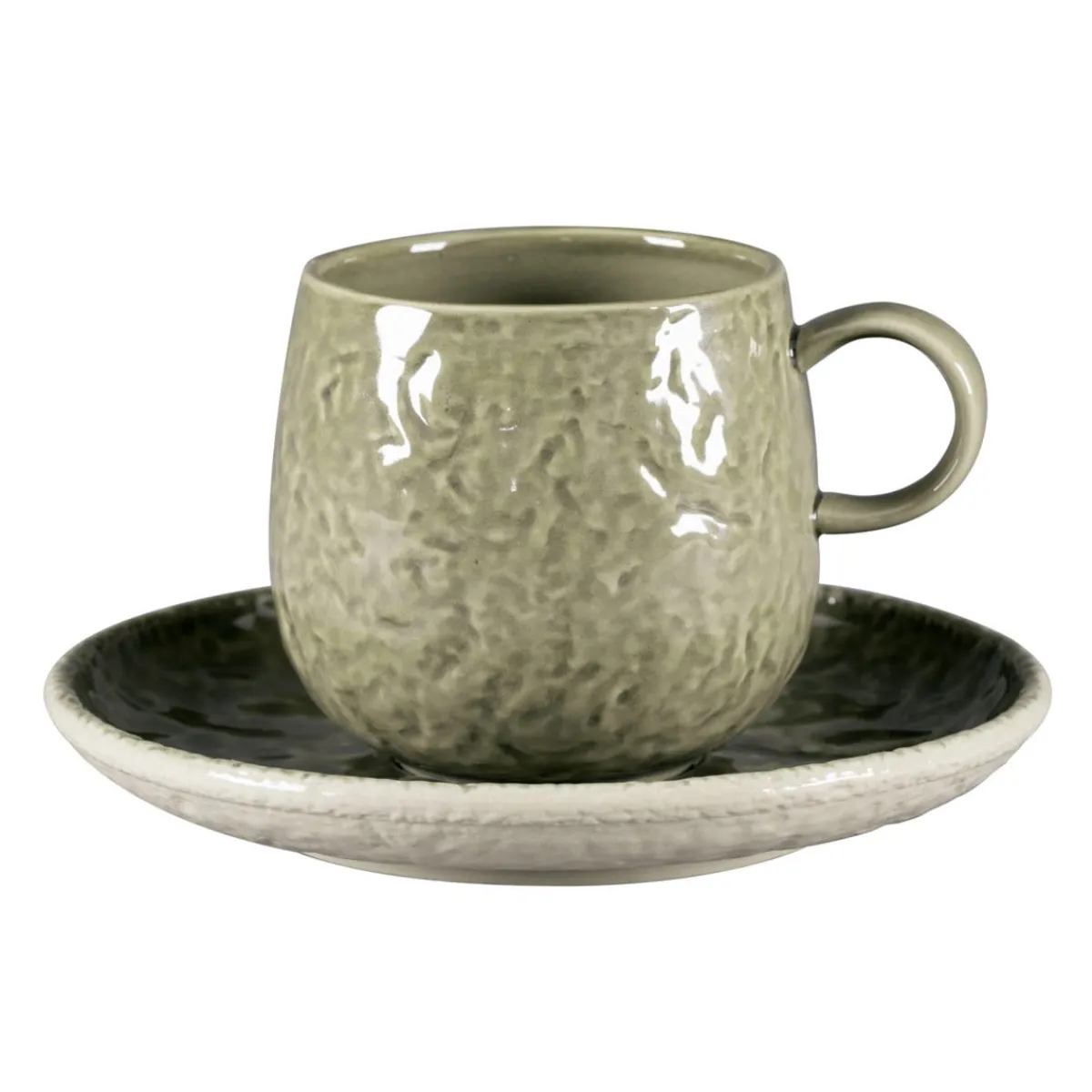 RAK Sous-tasse à expresso rond steel porcelaine vitrifiée Ø 17 cm Krush