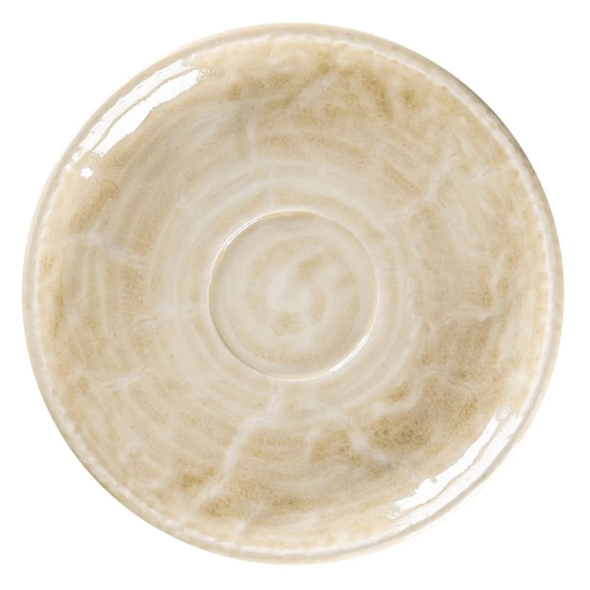 Sous-tasse à expresso rond vanilla porcelaine vitrifiée Ø 17 cm Krush - RAK Discount
