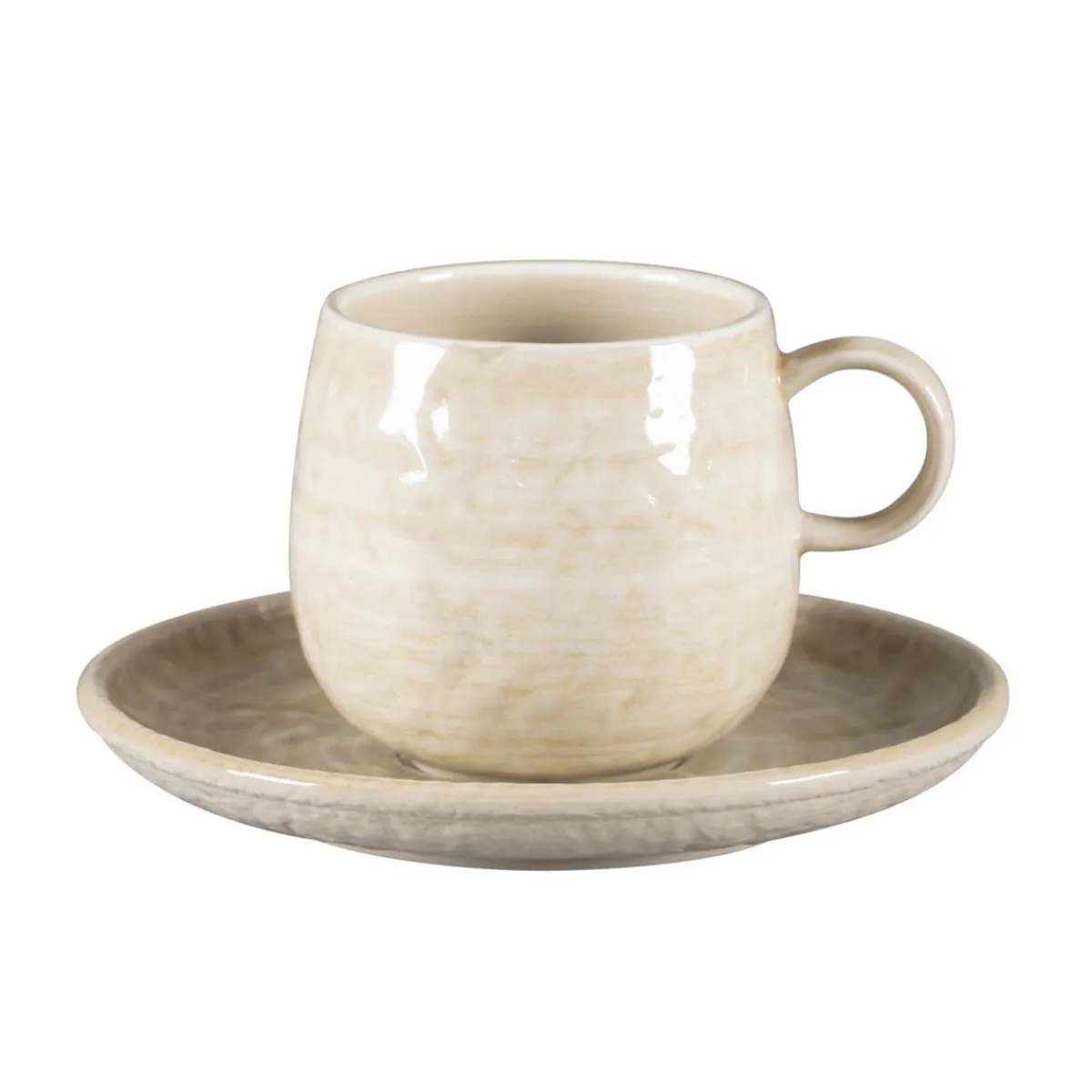 Sous-tasse à expresso rond vanilla porcelaine vitrifiée Ø 17 cm Krush - RAK Discount