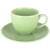 Sous-tasse à expresso rond vert porcelaine vitrifiée Ø 12,5 cm Vintage - RAK New