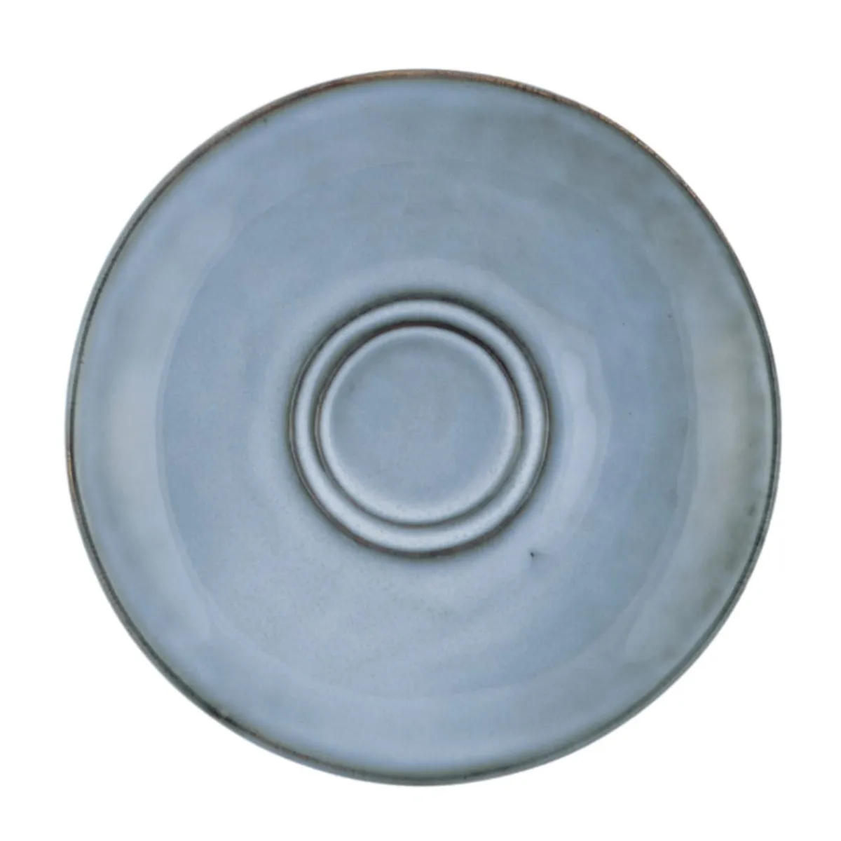 Sous tasse rond bleu grès émaillé Ø 14 cm Sky - PRO.MUNDI Clearance